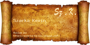 Szarka Kevin névjegykártya